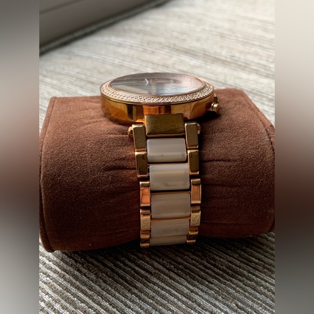 Women's Chronograph Parker Blush & Rose Gold-Tone Stainless Steel Watch 39mm - Picture 5 of 9